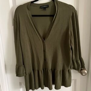 Lane Bryant Olive Green Cardigan